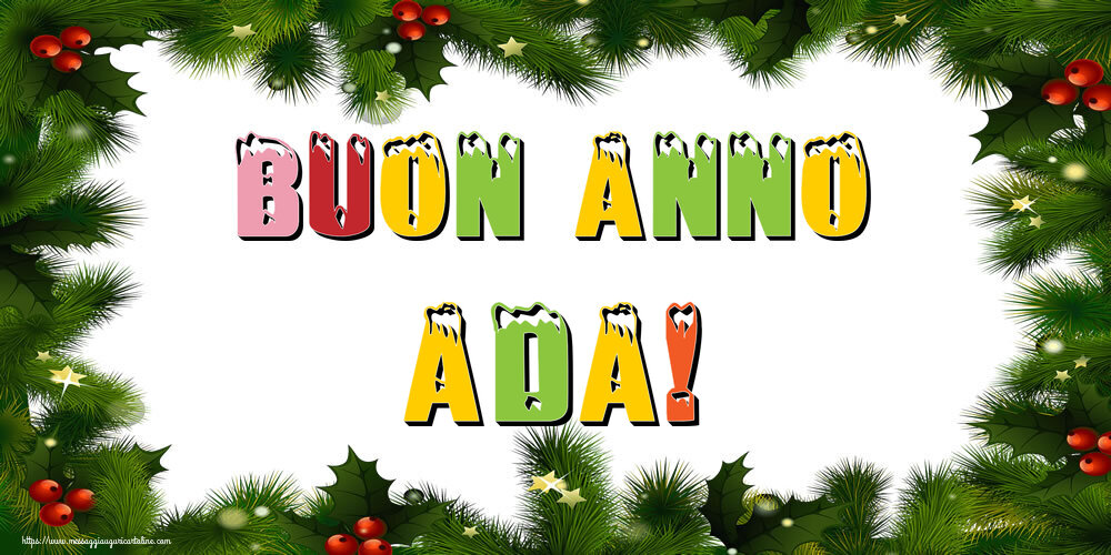 Cartoline di Buon Anno - Buon Anno Ada!