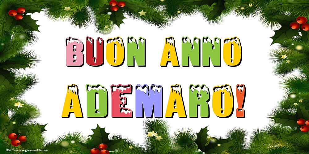 Cartoline di Buon Anno - Albero Di Natale & Palle Di Natale | Buon Anno Ademaro!