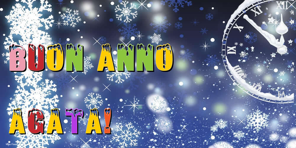 Cartoline di Buon Anno - Neve | Buon Anno Agata!