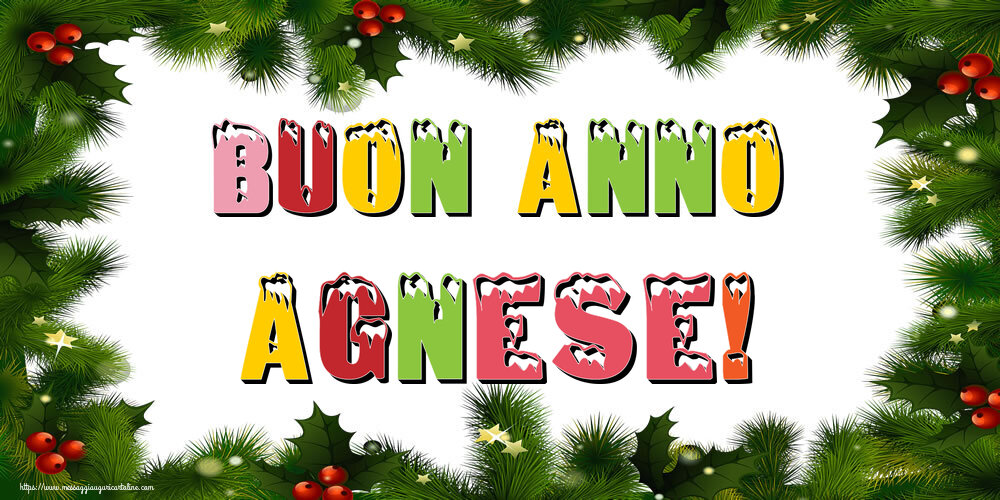 Cartoline di Buon Anno - Buon Anno Agnese!