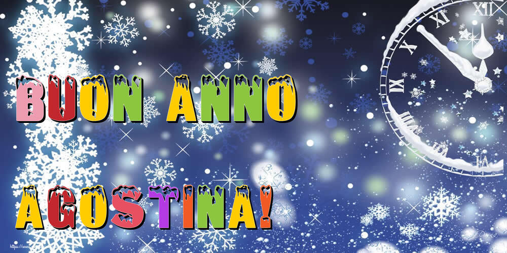 Cartoline di Buon Anno - Neve | Buon Anno Agostina!