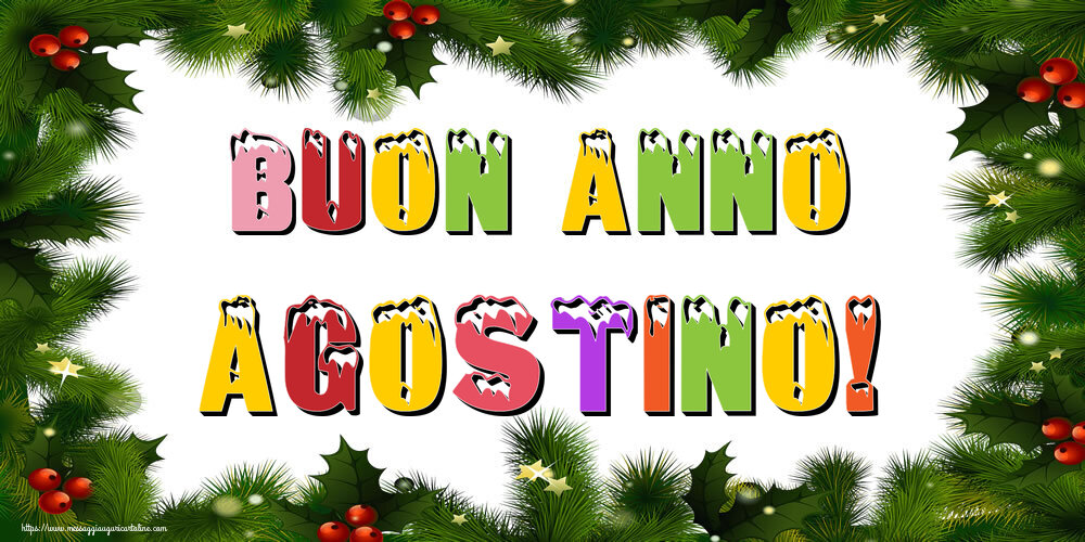  Cartoline di Buon Anno - Albero Di Natale & Palle Di Natale | Buon Anno Agostino!