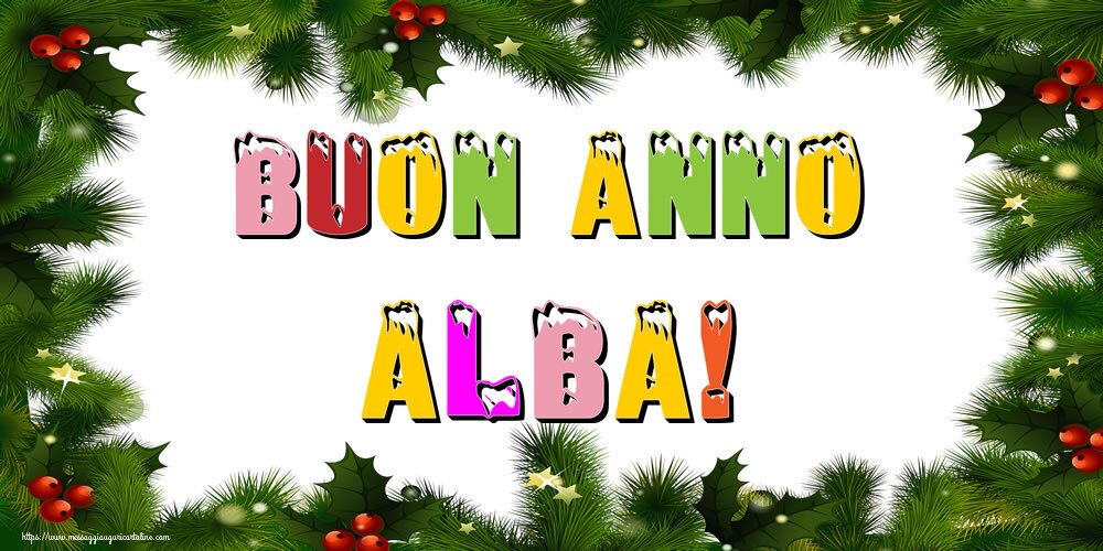 Cartoline di Buon Anno - Albero Di Natale & Palle Di Natale | Buon Anno Alba!