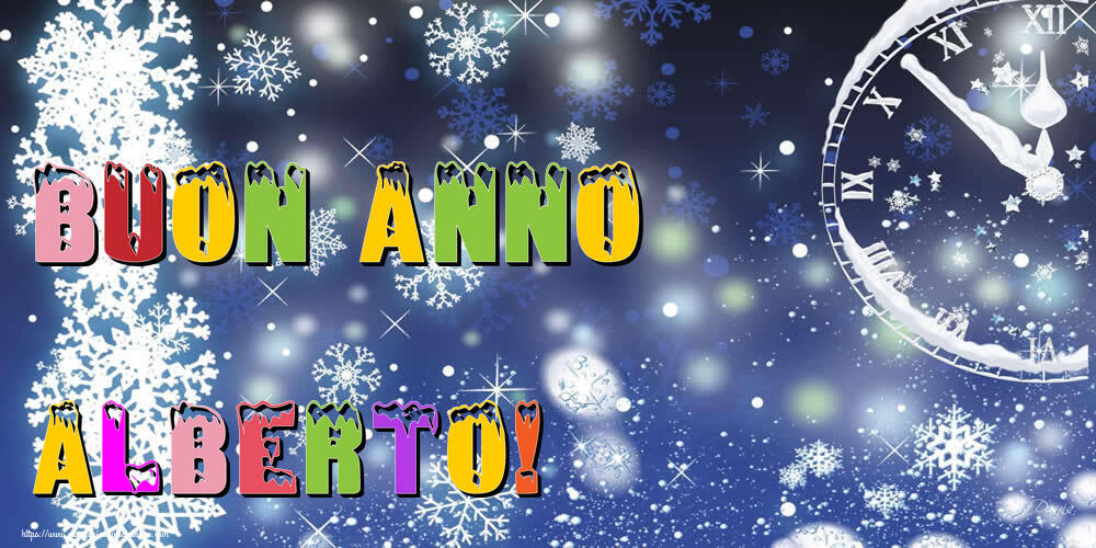 Cartoline di Buon Anno - Neve | Buon Anno Alberto!