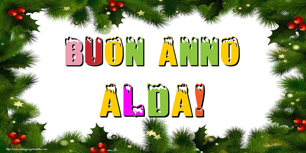 Cartoline di Buon Anno - Buon Anno Alda!