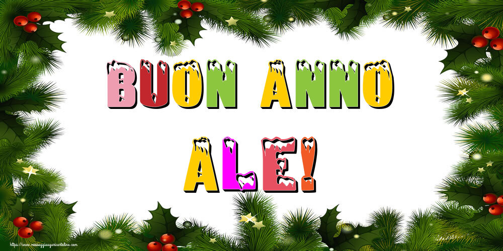 Cartoline di Buon Anno - Buon Anno Ale!