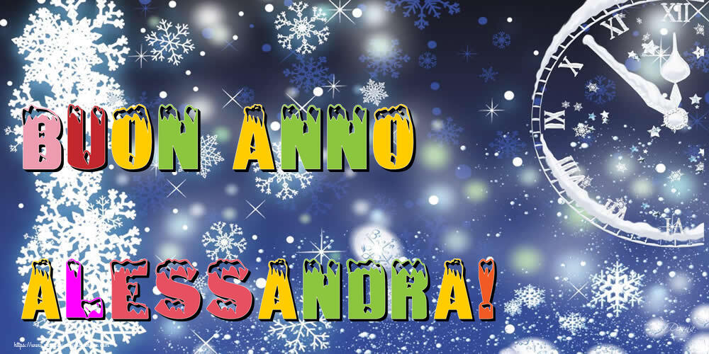 Cartoline di Buon Anno - Neve | Buon Anno Alessandra!