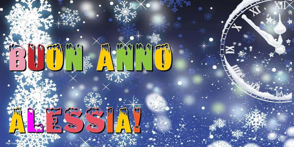 Cartoline di Buon Anno - Neve | Buon Anno Alessia!