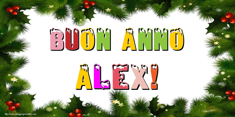 Cartoline di Buon Anno - Buon Anno Alex!
