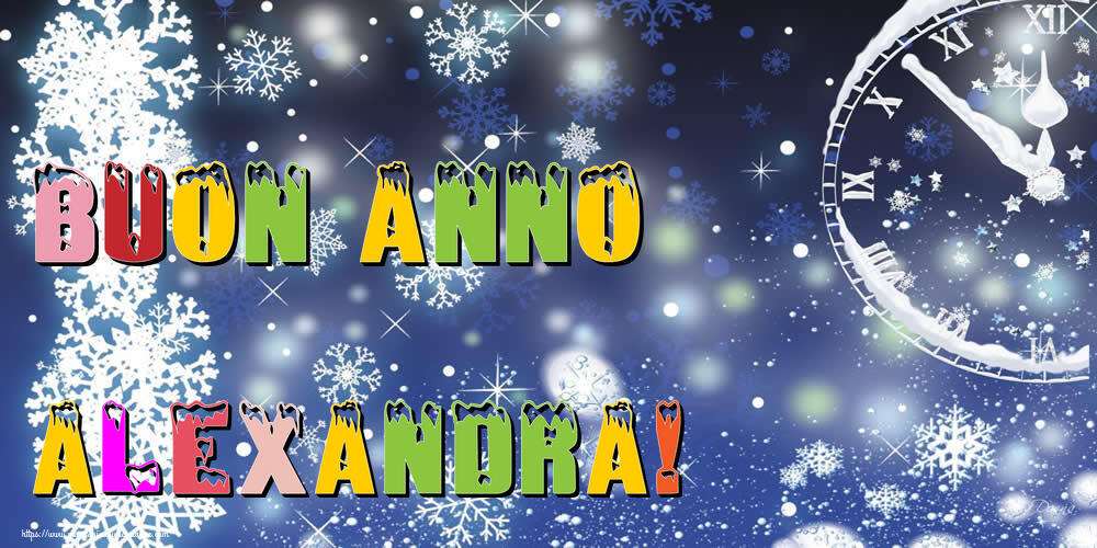 Cartoline di Buon Anno - Neve | Buon Anno Alexandra!