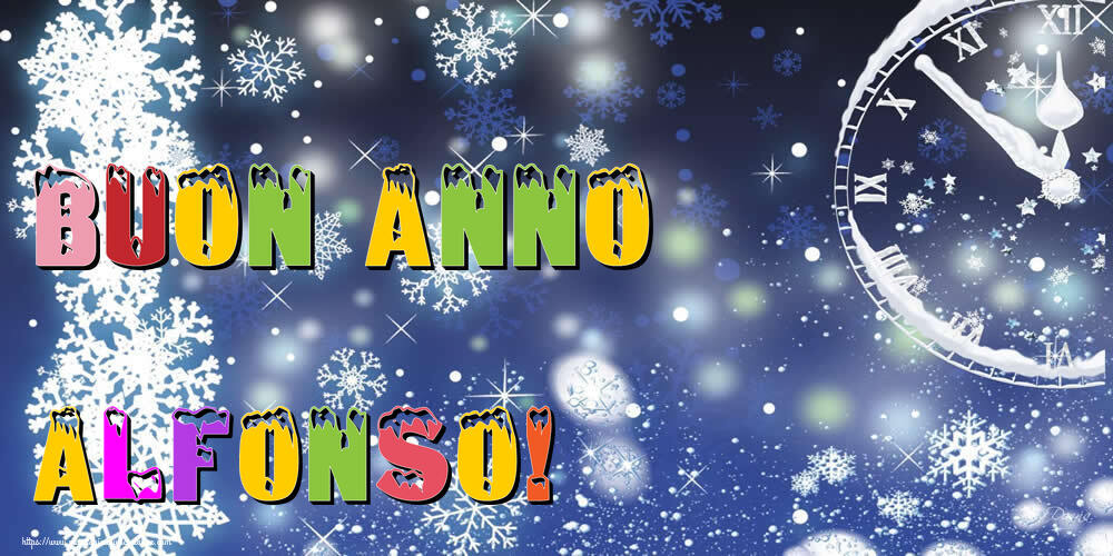 Cartoline di Buon Anno - Neve | Buon Anno Alfonso!