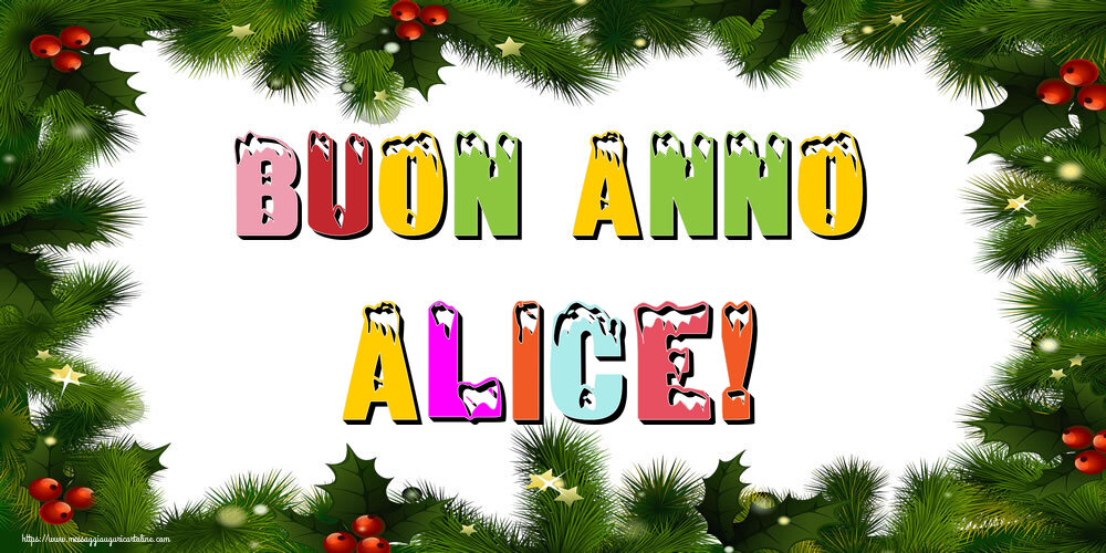 Cartoline di Buon Anno - Buon Anno Alice!