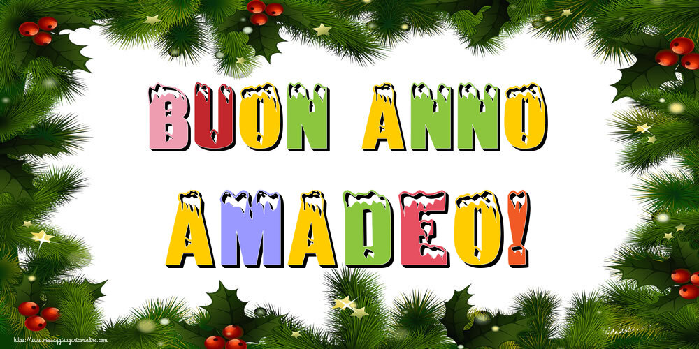 Cartoline di Buon Anno - Albero Di Natale & Palle Di Natale | Buon Anno Amadeo!