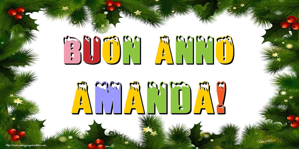 Cartoline di Buon Anno - Buon Anno Amanda!