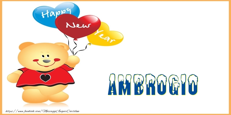 Cartoline di Buon Anno - Happy New Year Ambrogio!