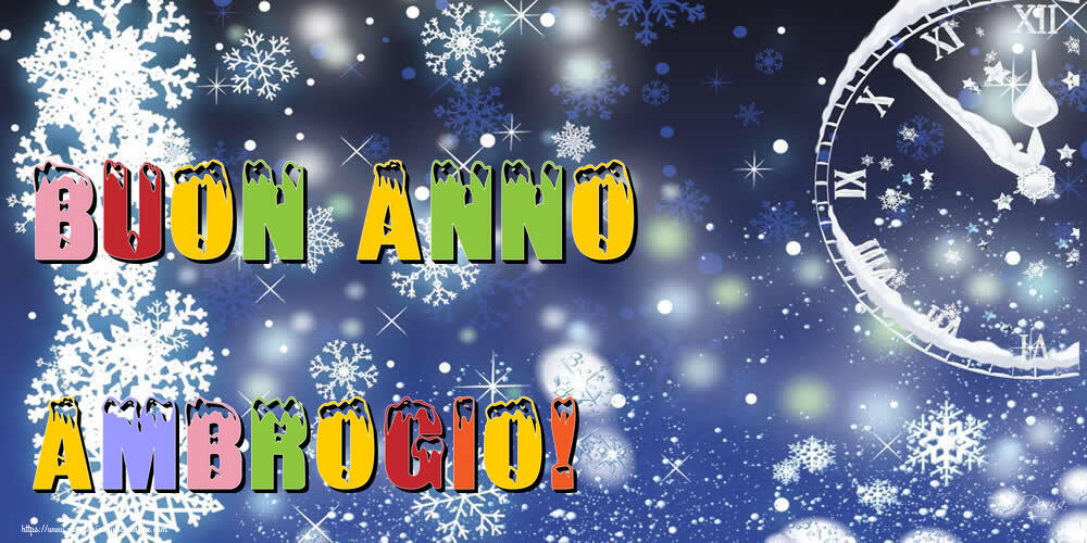 Cartoline di Buon Anno - Buon Anno Ambrogio!
