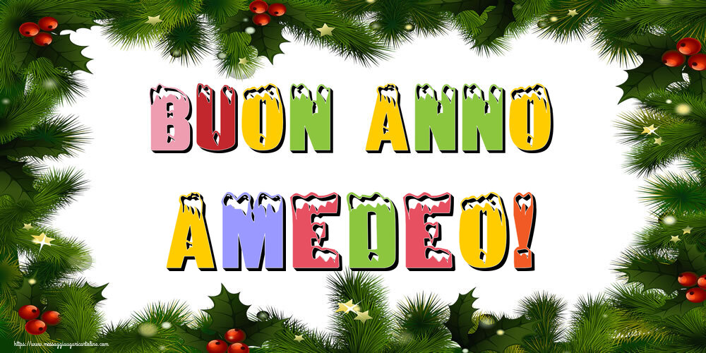 Cartoline di Buon Anno - Buon Anno Amedeo!