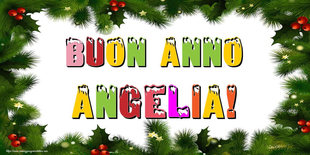 Cartoline di Buon Anno - Albero Di Natale & Palle Di Natale | Buon Anno Angelia!