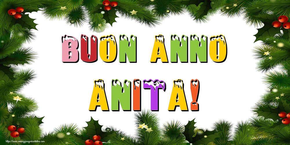 Cartoline di Buon Anno - Buon Anno Anita!