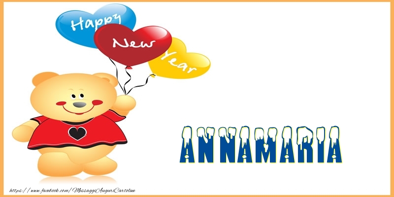Cartoline di Buon Anno - Animali & Palloncini | Happy New Year Annamaria!