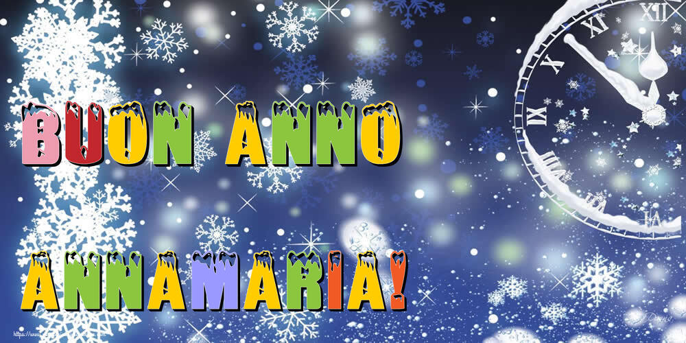 Cartoline di Buon Anno - Neve | Buon Anno Annamaria!