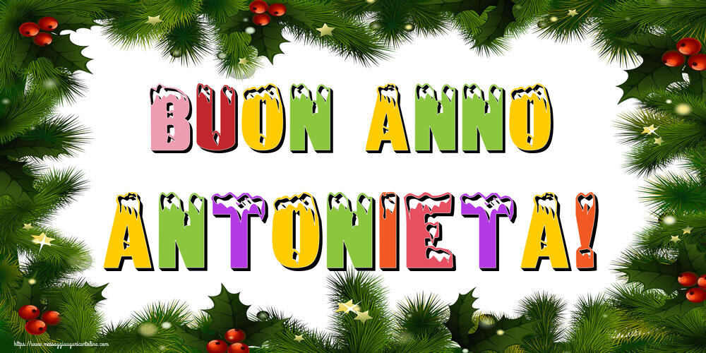 Cartoline di Buon Anno - Buon Anno Antonieta!