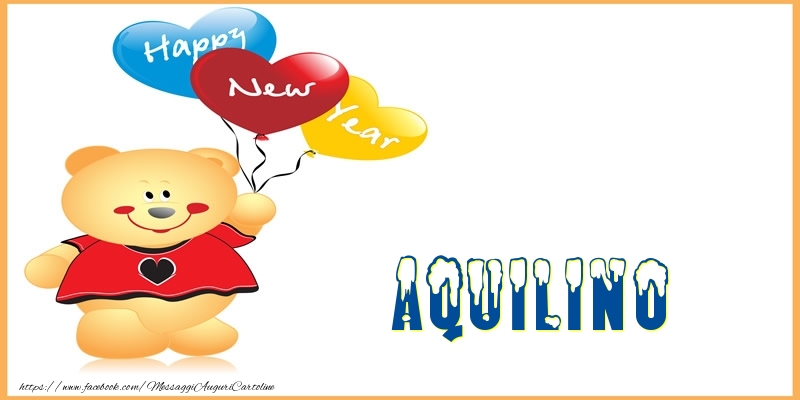  Cartoline di Buon Anno - Animali & Palloncini | Happy New Year Aquilino!