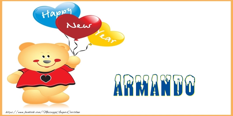 Cartoline di Buon Anno - Animali & Palloncini | Happy New Year Armando!