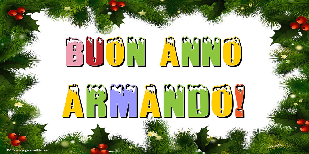 Cartoline di Buon Anno - Albero Di Natale & Palle Di Natale | Buon Anno Armando!