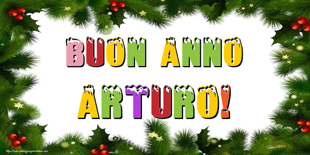 Cartoline di Buon Anno - Albero Di Natale & Palle Di Natale | Buon Anno Arturo!