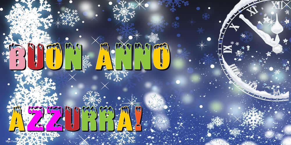 Cartoline di Buon Anno - Buon Anno Azzurra!