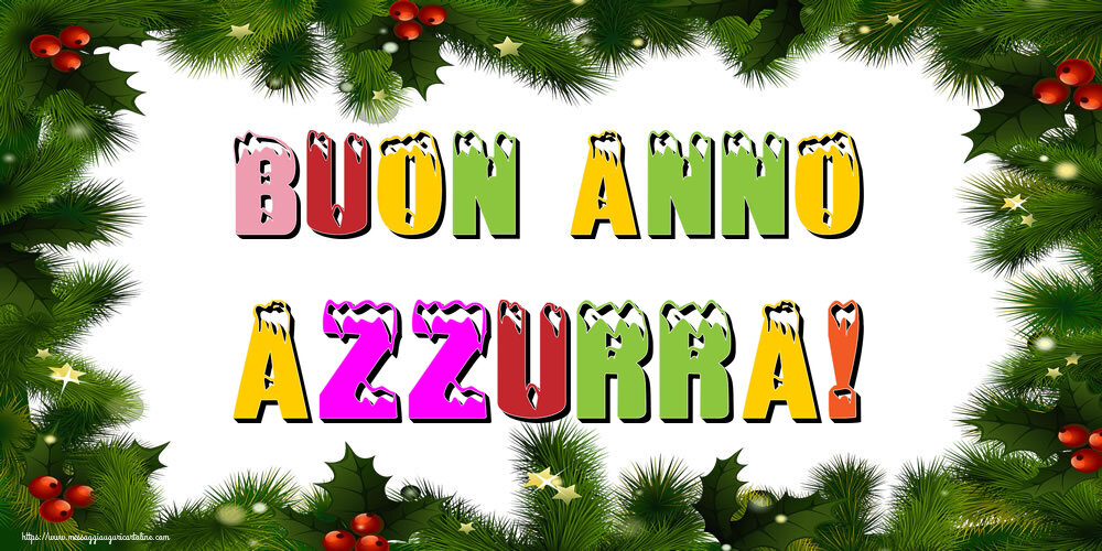 Cartoline di Buon Anno - Buon Anno Azzurra!