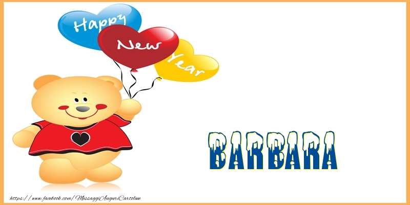 Cartoline di Buon Anno - Animali & Palloncini | Happy New Year Barbara!