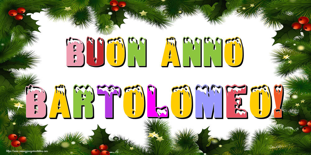 Cartoline di Buon Anno - Buon Anno Bartolomeo!