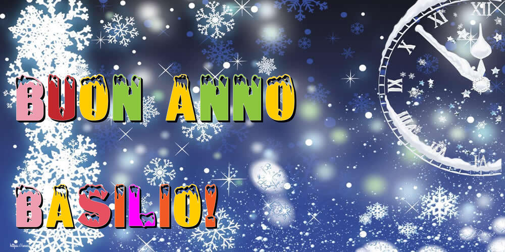 Cartoline di Buon Anno - Neve | Buon Anno Basilio!
