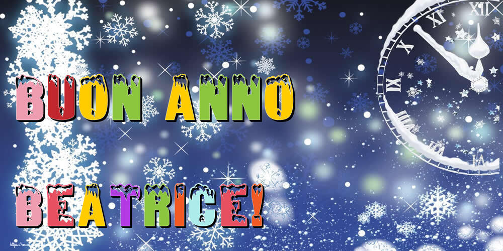 Cartoline di Buon Anno - Neve | Buon Anno Beatrice!