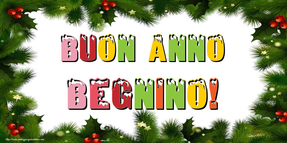 Cartoline di Buon Anno - Buon Anno Begnino!
