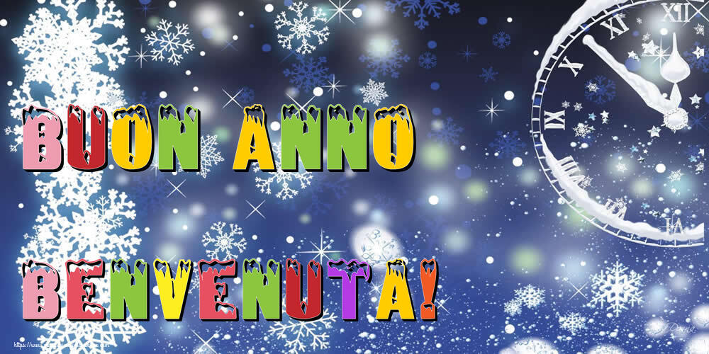 Cartoline di Buon Anno - Neve | Buon Anno Benvenuta!