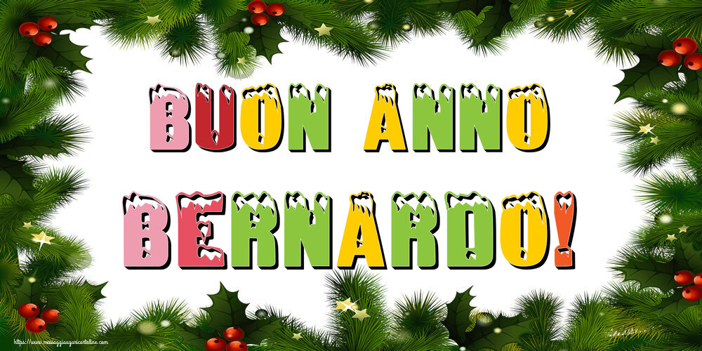 Cartoline di Buon Anno - Buon Anno Bernardo!