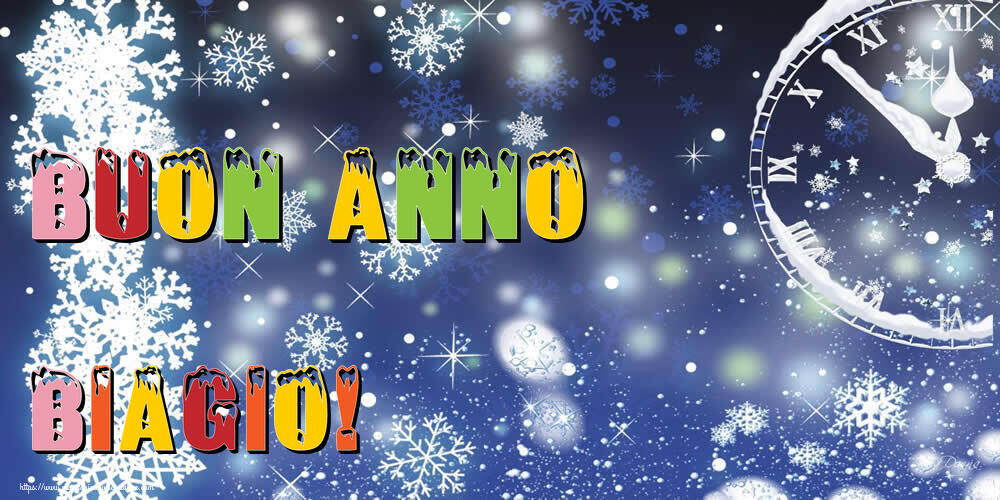 Cartoline di Buon Anno - Neve | Buon Anno Biagio!