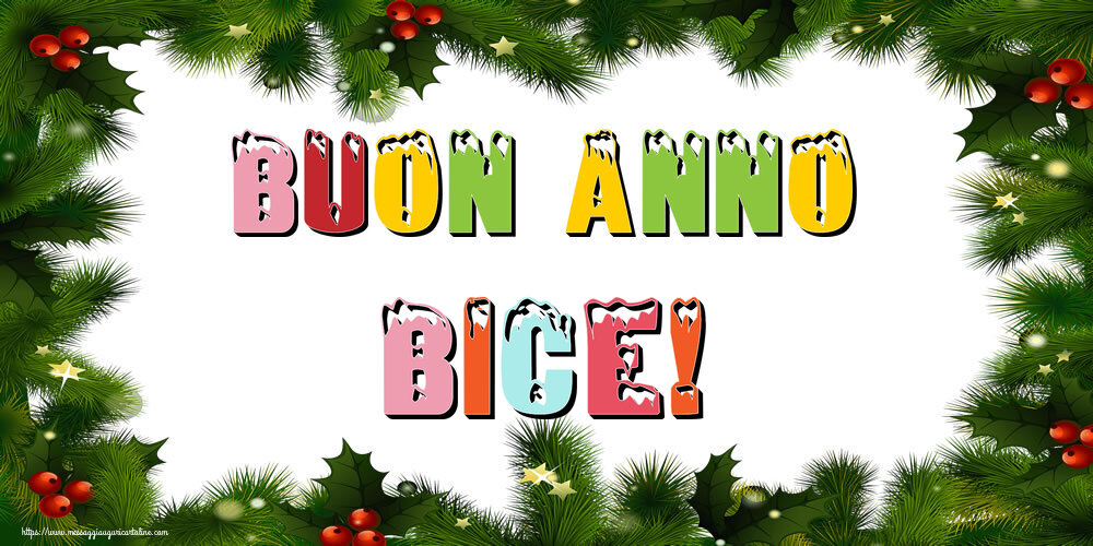Cartoline di Buon Anno - Buon Anno Bice!