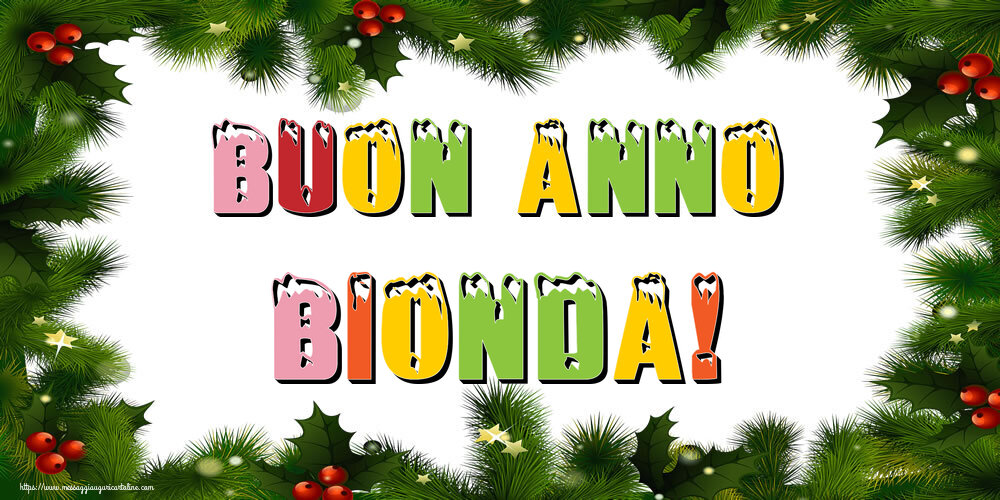 Cartoline di Buon Anno - Albero Di Natale & Palle Di Natale | Buon Anno Bionda!
