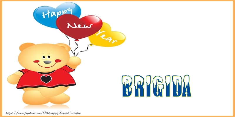 Cartoline di Buon Anno - Animali & Palloncini | Happy New Year Brigida!