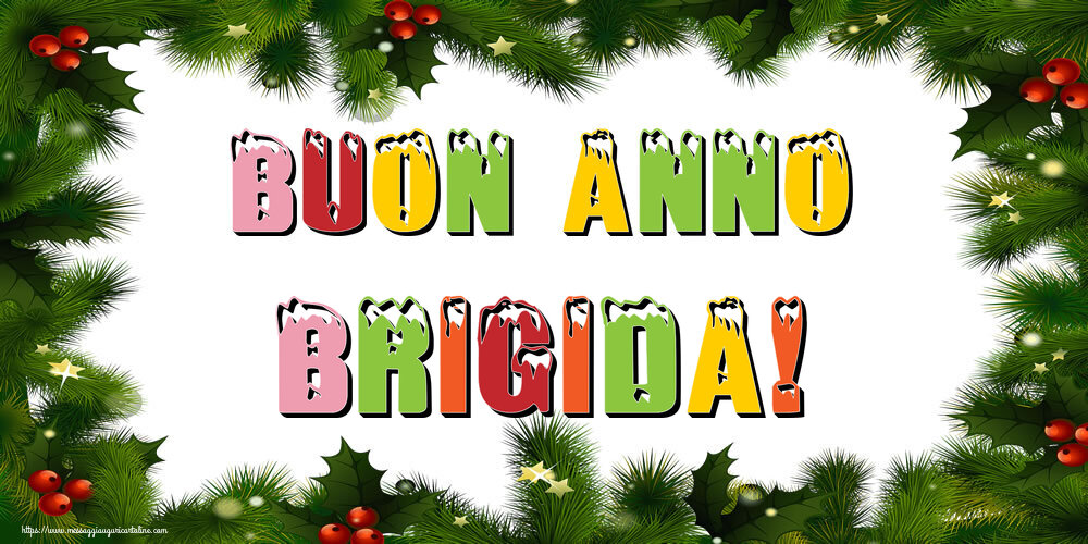Cartoline di Buon Anno - Buon Anno Brigida!