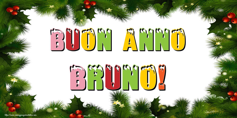  Cartoline di Buon Anno - Albero Di Natale & Palle Di Natale | Buon Anno Bruno!