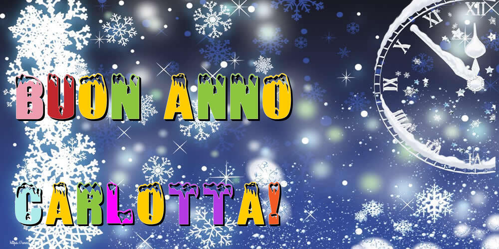 Cartoline di Buon Anno - Neve | Buon Anno Carlotta!