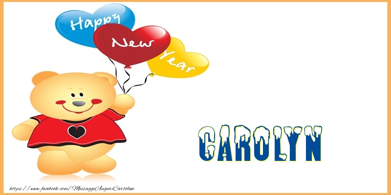 Cartoline di Buon Anno - Animali & Palloncini | Happy New Year Carolyn!