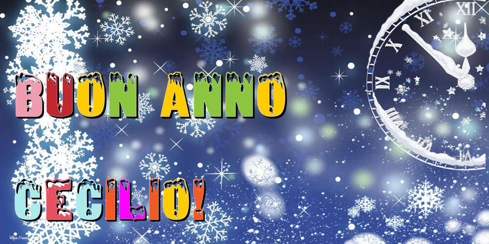 Cartoline di Buon Anno - Neve | Buon Anno Cecilio!