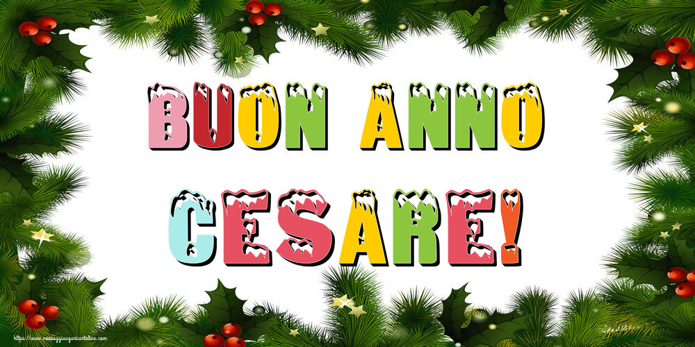 Cartoline di Buon Anno - Buon Anno Cesare!