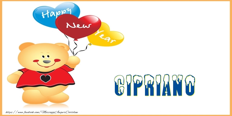 Cartoline di Buon Anno - Animali & Palloncini | Happy New Year Cipriano!